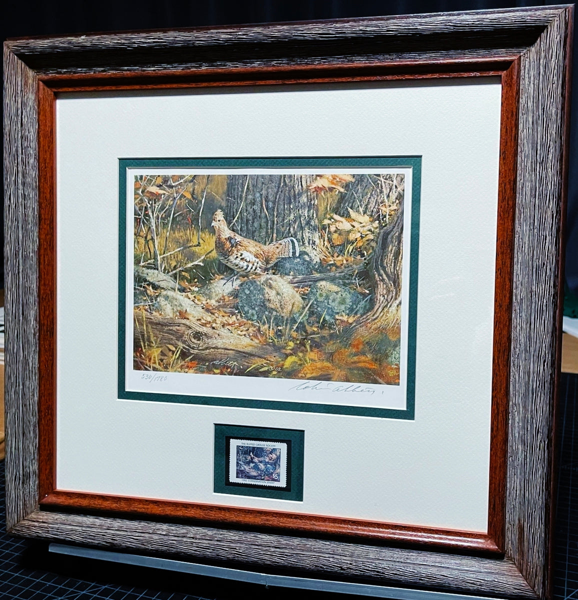 Picture framed numbered and signed offers with conservation stamp schnook