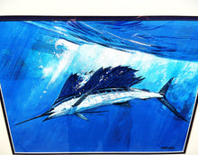 Load image into Gallery viewer, Al Barnes Marlin And Sailfish Original Acrylic Paintings On Board - Matched Set Of Two - Brand New Super Custom Sporting Frames