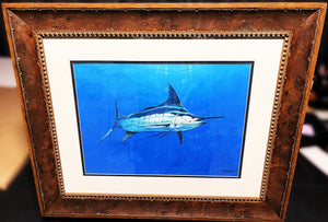 Al Barnes Marlin And Sailfish Original Acrylic Paintings On Board - Matched Set Of Two - Brand New Super Custom Sporting Frames