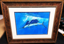 Load image into Gallery viewer, Al Barnes Marlin And Sailfish Original Acrylic Paintings On Board - Matched Set Of Two - Brand New Super Custom Sporting Frames