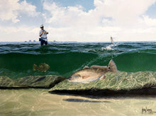 Load image into Gallery viewer, John Dearman Redfish 2009 GiClee Half Sheet - Brand New Super Custom Sporting Frame