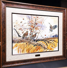 Load image into Gallery viewer, Clay McGaughy &quot;Taking Flight&quot; Original Watercolor Painting Full Sheet Sheet - Brand New Super Custom Sporting Frame