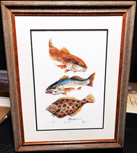 Load image into Gallery viewer, Don Breeden Texas Slam GiClee Quarter Sheet Speckled Trout - Brand New Super Custom Sporting Frame