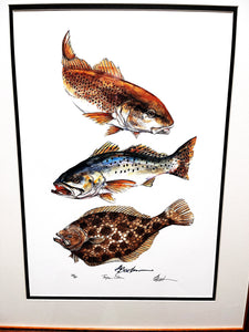 Don Breeden Texas Slam GiClee Quarter Sheet Speckled Trout - Brand New Super Custom Sporting Frame