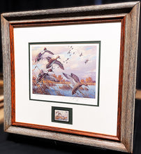 Load image into Gallery viewer, Harry Adamson 1989 Ducks Unlimited Stamp Print With Stamp - Brand New Super Custom Sporting Frame