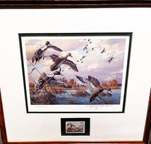 Load image into Gallery viewer, Harry Adamson 1989 Ducks Unlimited Stamp Print With Stamp - Brand New Super Custom Sporting Frame