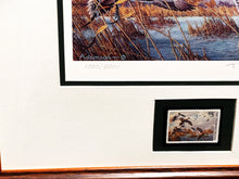 Load image into Gallery viewer, Harry Adamson 1989 Ducks Unlimited Stamp Print With Stamp - Brand New Super Custom Sporting Frame