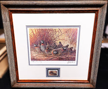 Load image into Gallery viewer, Herb Booth 1996 Texas Quail Stamp Print With Double Stamps Artist Proof&quot;