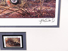 Load image into Gallery viewer, Herb Booth 1996 Texas Quail Stamp Print With Double Stamps Artist Proof&quot;