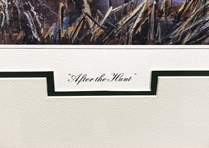 Herb Booth After The Hunt - Lithograph Classic Duck Hunting - Brand New Super Custom Sporting Frame