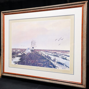 Jerry Newman Into The Wind Lithograph Print - Brand New Custom Sporting Frame