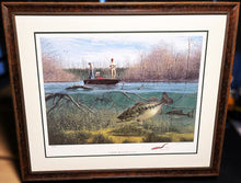 Load image into Gallery viewer, John Dearman Tempting Offer Lithograph Black Bass With Remarque - Brand New Super Custom Sporting Frame