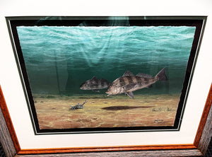 John Dearman Black Drum 2024 GiClee Quarter Sheet - Brand New Super Custom Sporting Frame