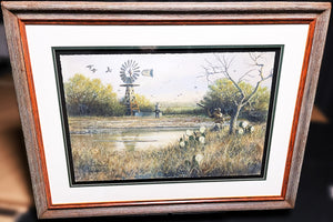 John Dearman Dove 2008 GiClee Half Sheet Dove Hunting - Brand New Super Custom Sporting Frame