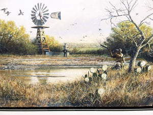 John Dearman Dove 2008 GiClee Half Sheet Dove Hunting - Brand New Super Custom Sporting Frame