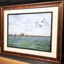 Load image into Gallery viewer, John Dearman Early Autumn Pintails GiGlee Full Sheet By The Texas Oilman&#39;s Charity Invitational Fishing Tournament Year 2024 - Artist Proof 1 Of 2 - Brand New Super Custom Sporting Frame