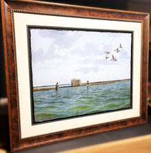 Load image into Gallery viewer, John Dearman Early Autumn Pintails GiGlee Full Sheet By The Texas Oilman&#39;s Charity Invitational Fishing Tournament Year 2024 - Artist Proof 1 Of 2 - Brand New Super Custom Sporting Frame