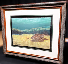 Load image into Gallery viewer, John Dearman Flounder 2024 GiClee Quarter Sheet - Brand New Super Custom Sporting Frame