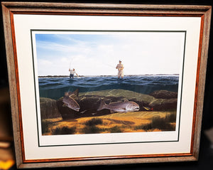 John Dearman Penascal Point & Rocky Slough - Lithograph's Matched And Paired Set Of Two - Brand New Super Custom Sporting Frames