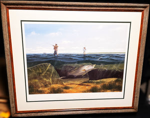 John Dearman Penascal Point & Rocky Slough - Lithograph's Matched And Paired Set Of Two - Brand New Super Custom Sporting Frames