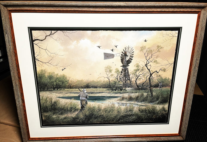 John Dearman Windmill Dove GiClee Full Sheet - Brand New Super Custom Sporting Frame