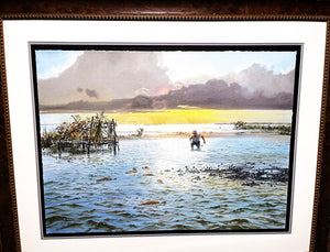 John P. Cowan Dog Days Rare GiClee Full Sheet - Brand New Super Custom Sporting Frame