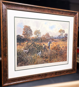 John P. Cowan Quick Draw Lithograph Year 1985 - Brand New Super Custom Sporting Frame