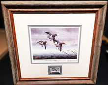 Load image into Gallery viewer, Les Kouba 1983 National Waterfowl Conservation Stamp Print With Stamp - Artist Proof  - Brand New Custom Sporting Frame