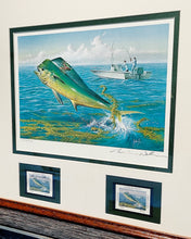 Load image into Gallery viewer, Ronnie Wells 1992 Coastal Conservation Association CCA Stamp Print With Double Stamps - Brand New Super Custom Sporting Framed