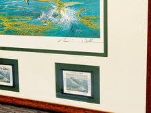 Load image into Gallery viewer, Ronnie Wells 1992 Coastal Conservation Association CCA Stamp Print With Double Stamps - Brand New Super Custom Sporting Framed