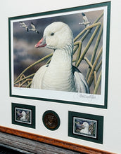 Load image into Gallery viewer, Sherrie Russell Meline 2006 Federal Duck Stamp Print Gold Medallion Edition With Double Stamps - Brand New Custom Sporting Frame