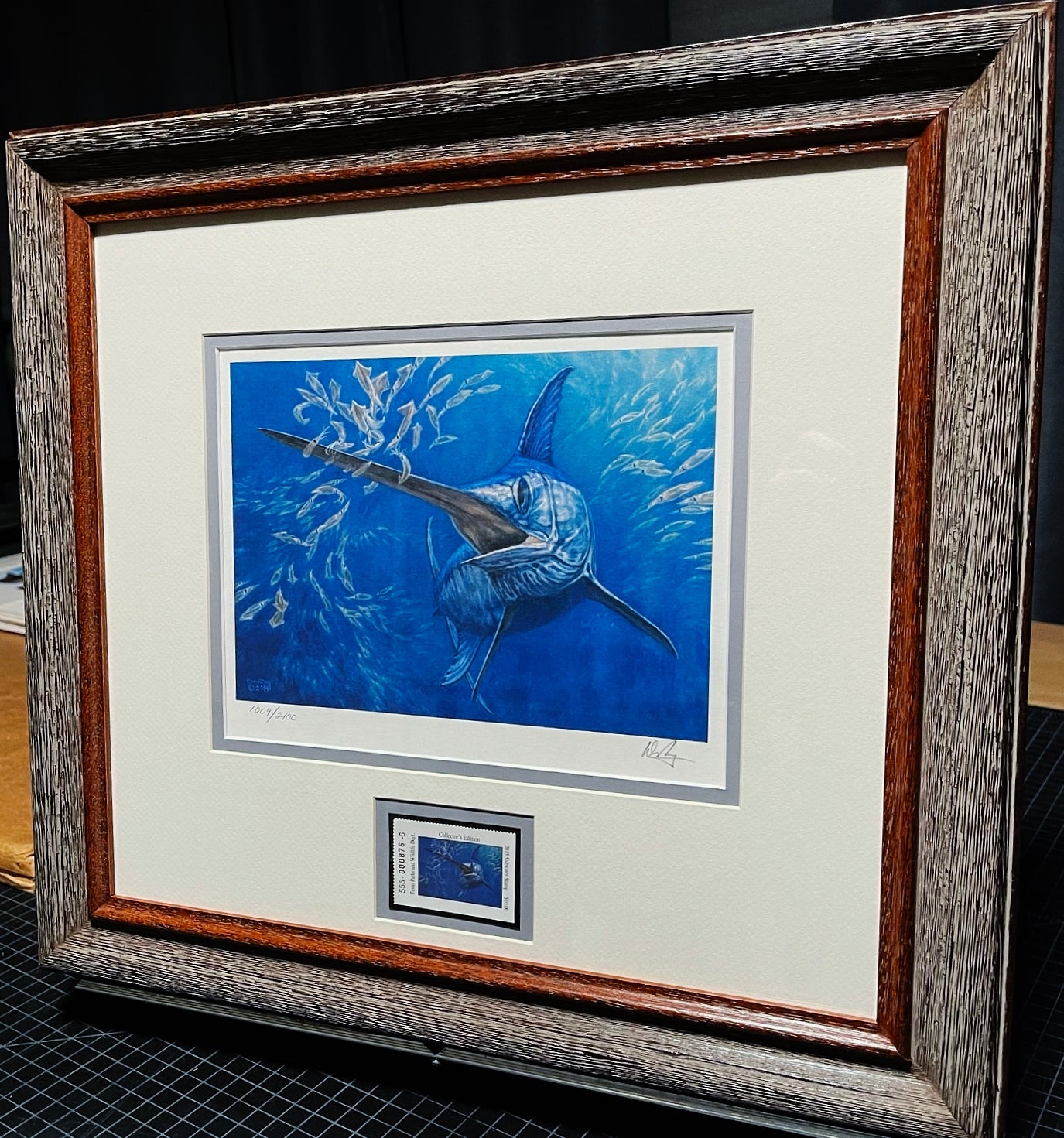 Don Ray 2015 Texas Saltwater Stamp Print With Stamp - Brand New Custom Sporting Frame