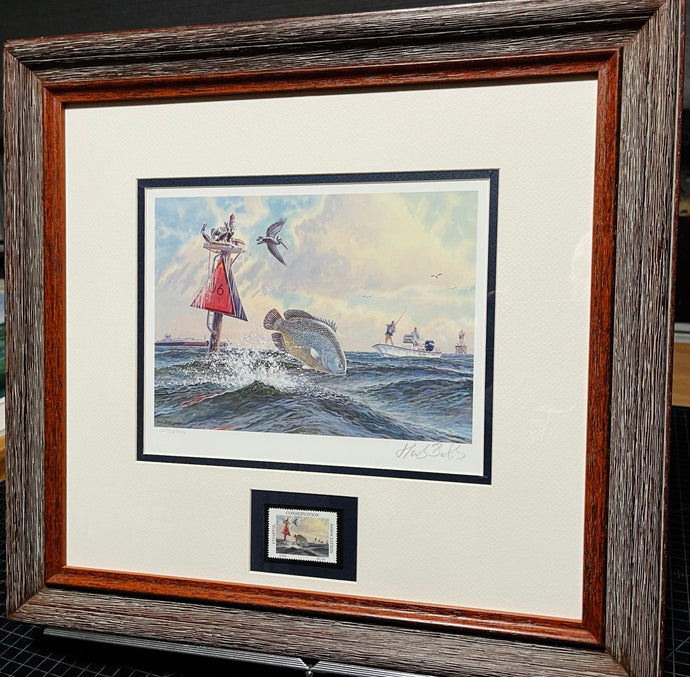 Herb Booth 2006 Coastal Conservation Association CCA Stamp Print With Stamp - Brand New Super Custom Sporting Frame