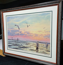 Load image into Gallery viewer, Herb Booth Working The Edge Lithograph Coastal Conservation Association CCA - Brand New Custom Sporting Frame