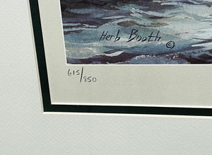 Herb Booth Working The Edge Lithograph Coastal Conservation Association CCA - Brand New Custom Sporting Frame