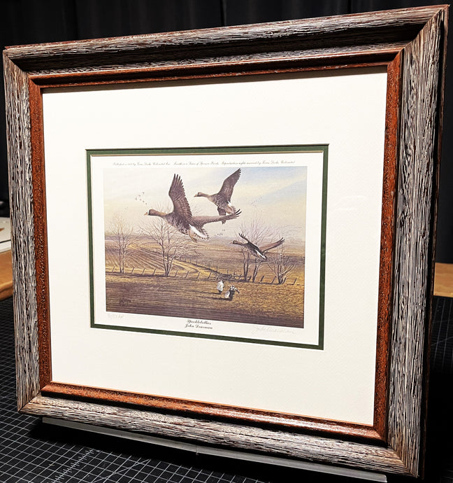 John Dearman 1987 Texas Ducks Unlimited Sponsor Lithograph Print Artist Proof - Brand New Super Custom Sporting Frame