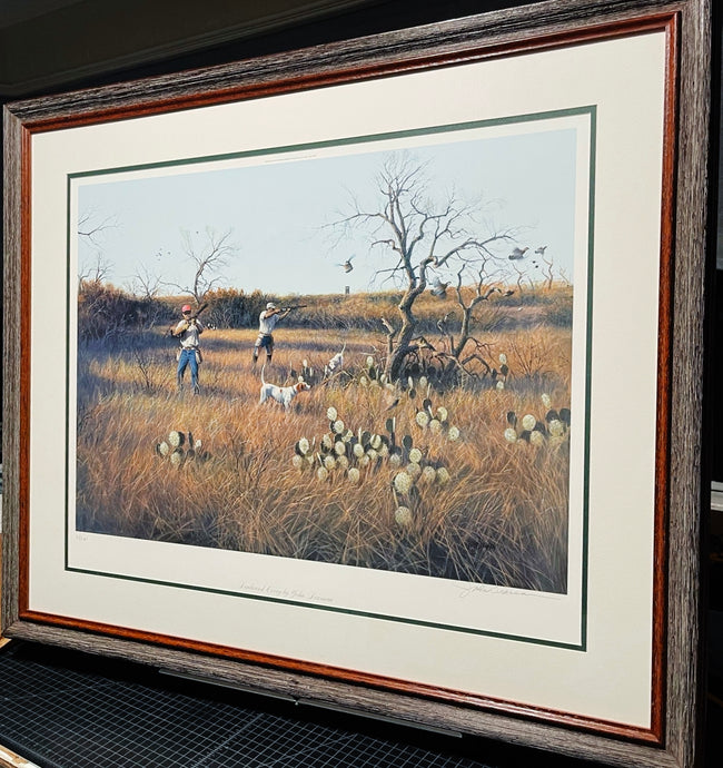 John Dearman Deadwood Covey Lithograph - Brand New Super Custom Sporting Frame