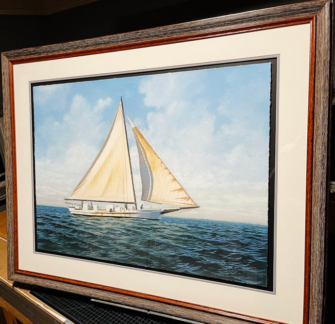 John Dearman Maryland Skipjack Owners Edition GiClee Full Sheet - Brand New Super Custom Sporting Frame  ***  CHRISTMAS SPECIAL  ***