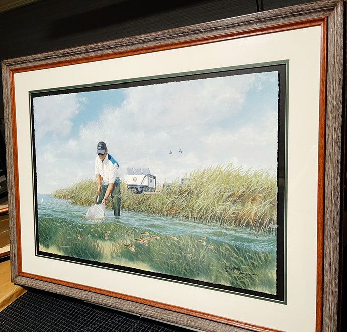 John Dearman Releasing Reds GiClee Half Sheet - Brand New Super Custom Sporting Frame