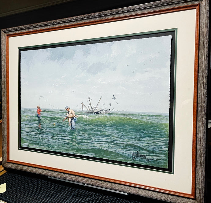 John Dearman Surf Trout GiClee Full Sheet - Brand New Super Custom Sporting Frame