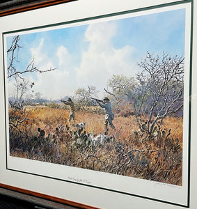 John P. Cowan Cactus Covey Lithograph Year 1988 - Brand New Custom Sporting Frame