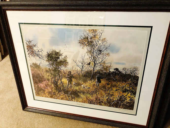 John P. Cowan Creek Bottom Lithograph Year 1978 - Brand New Custom Sporting Frame