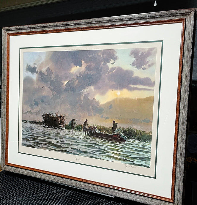 John P. Cowan Early Limits Lithograph Year 1970 - Brand New Custom Sporting Frame