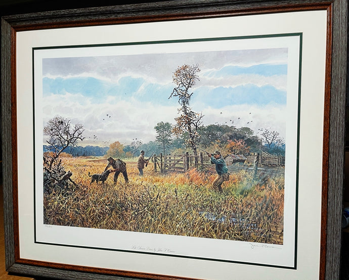 John P. Cowan Late Season Doves Lithograph Artist Proof Year 1993 - Brand New Custom Sporting Frame