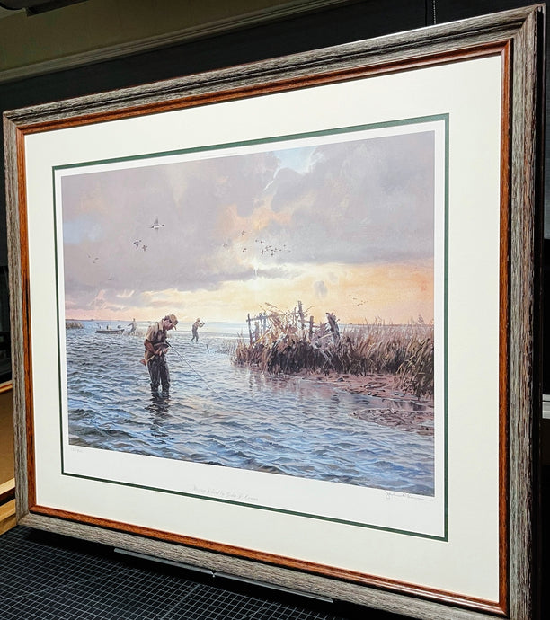 John P. Cowan Moving School Lithograph Year 2006 - Brand New Custom Sporting Frame