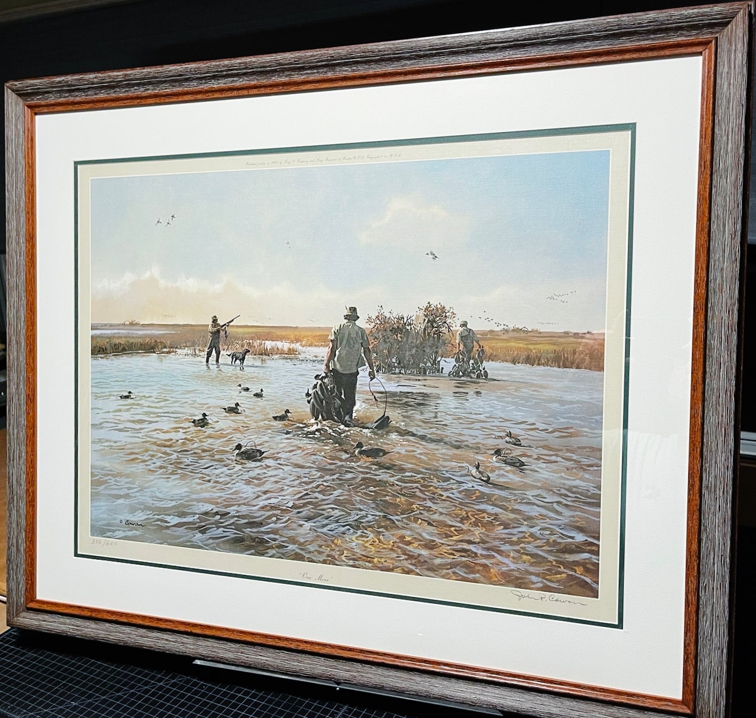 John P. Cowan One More Lithograph Year 1981 - Brand New Custom Sporting Frame