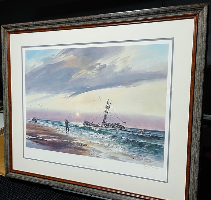 John P. Cowan Up Near Vinson's Lithograph Year 1994 - Brand New Custom Sporting Frame