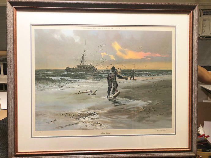 John P. Cowan Sweet Wreck Lithograph Year 1981 - Brand New Custom Sporting Frame